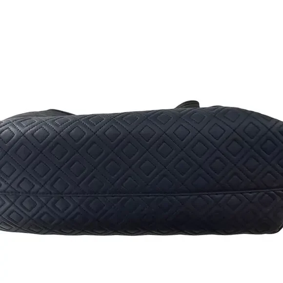 TORY BURCH Navy Blue Fleming Triple Compartment Leather Tote - Picture 14 of 15